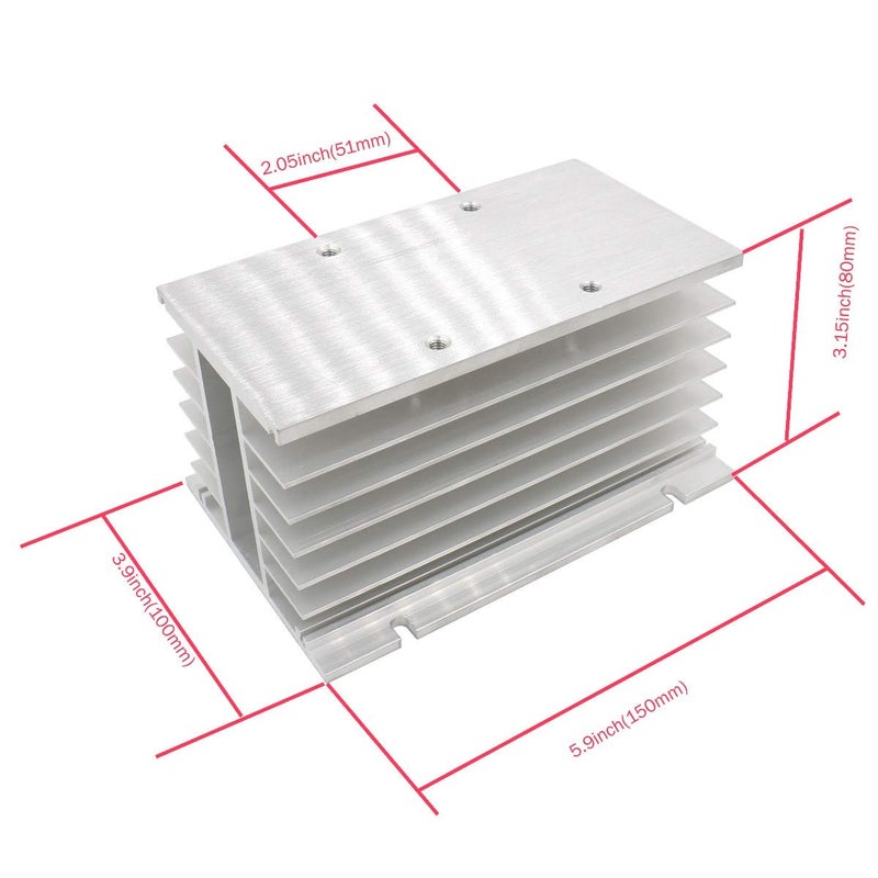 Baomain Single Phase Diode Bridge Rectifier MDQ-200A, 200A 1600V, 4 Terminal Full Wave Diode Module with Heat Sinks Aluminum - Image 3